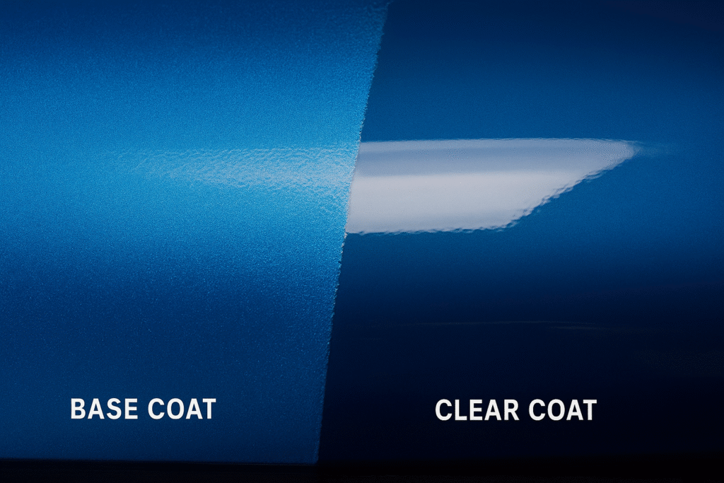 The Difference Between Automotive Base Coat and Clear Coat