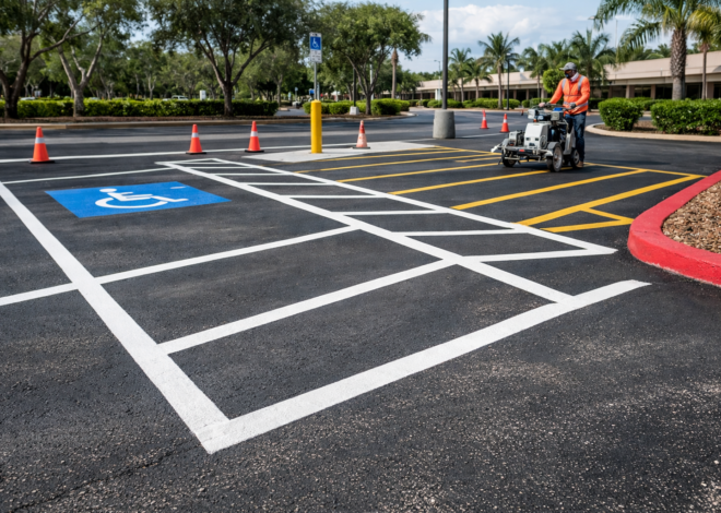 What to Expect From Parking Lot Striping Naples