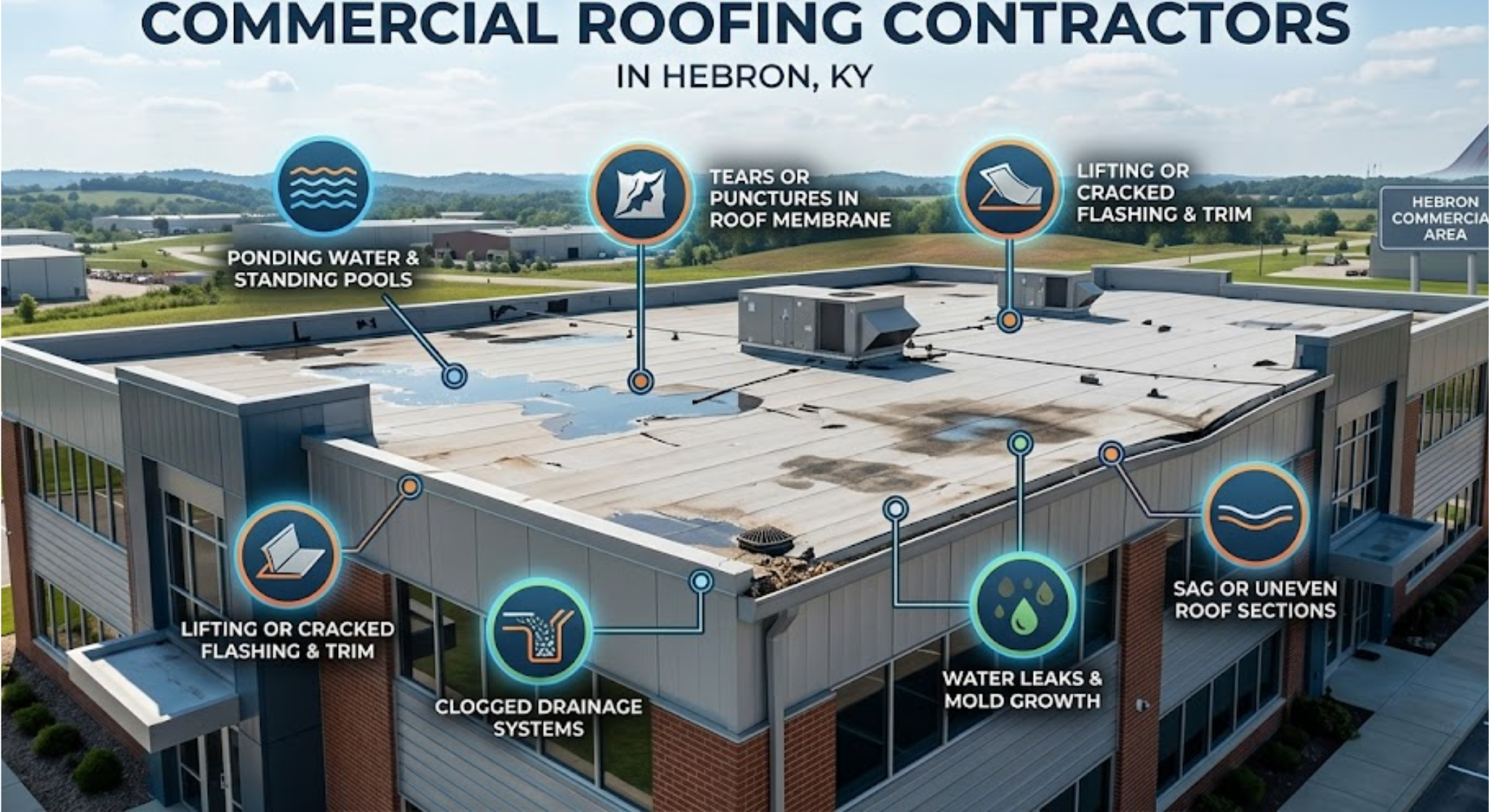 Top Signs You Need Commercial Roofing Contractors In Hebron KY